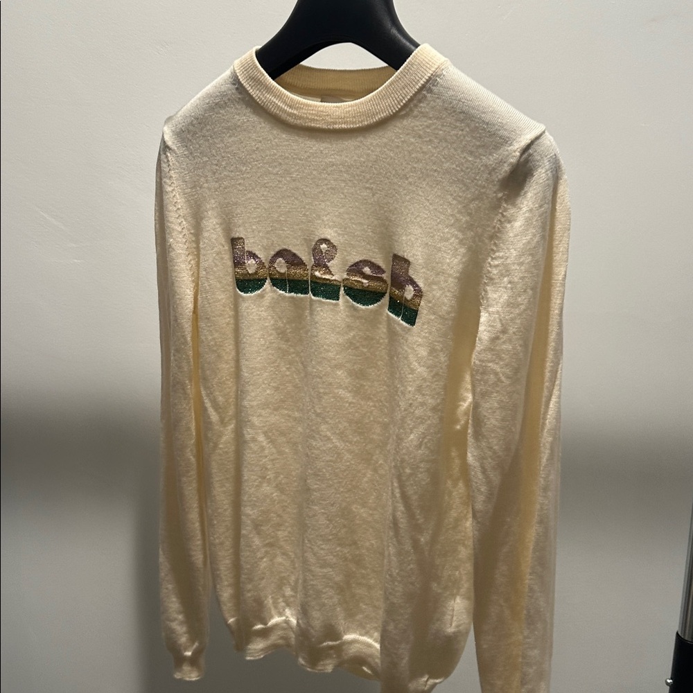 ba&sh Cream Knit Top